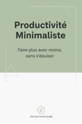 Productivité Minimaliste – Couverture Ebook