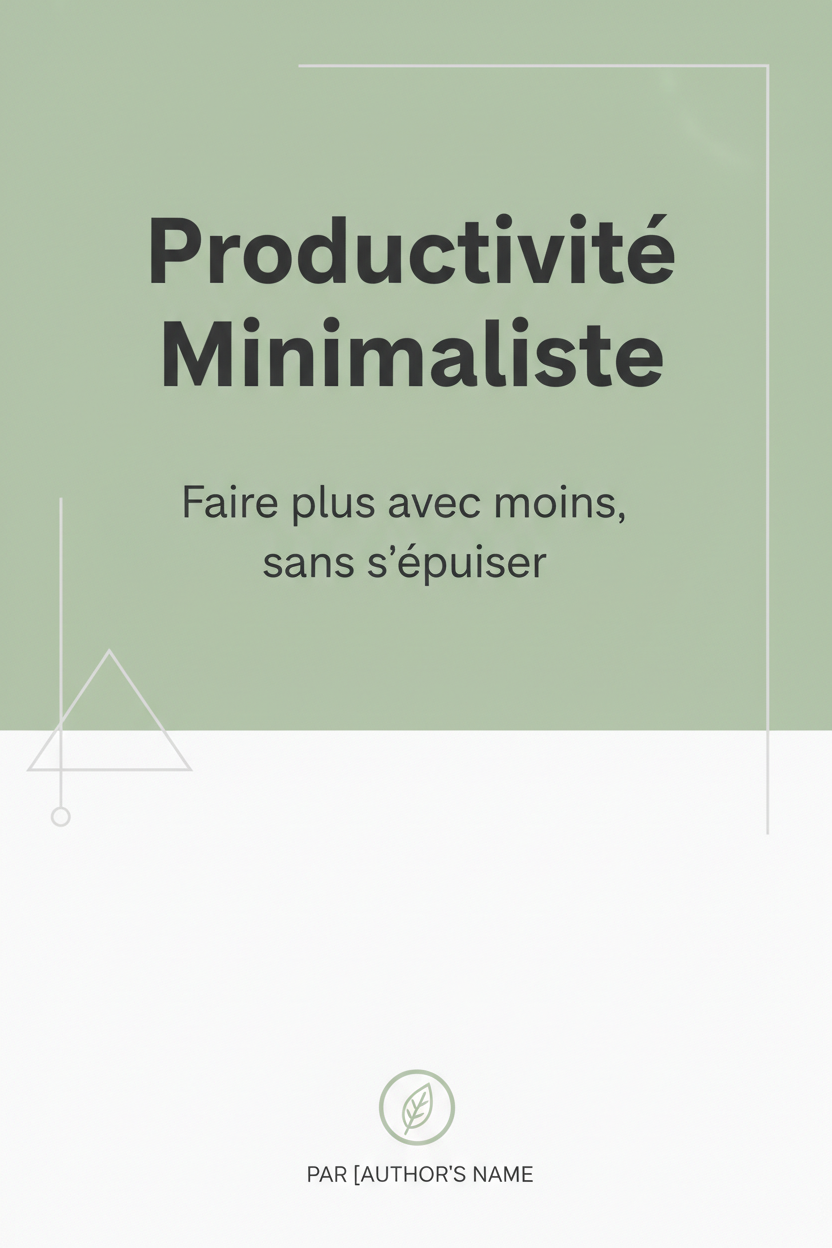 Productivité Minimaliste – Couverture Ebook