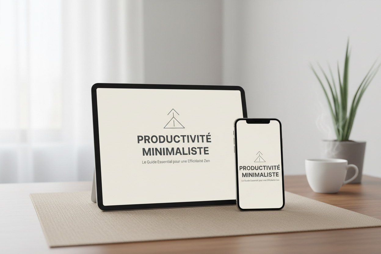 Productivité Minimaliste - Mockup